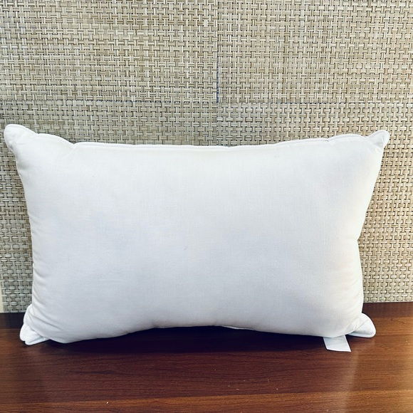 🌟HP🌟NWOT Tan & Cream Cotton Embroidered Oblong Boudoir Pillow - Picture 2 of 4